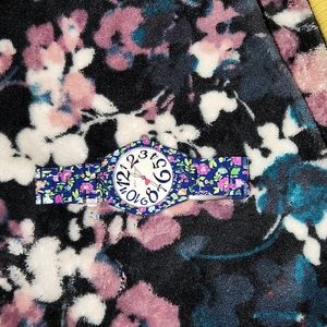 Betsey Johnson floral navy watch